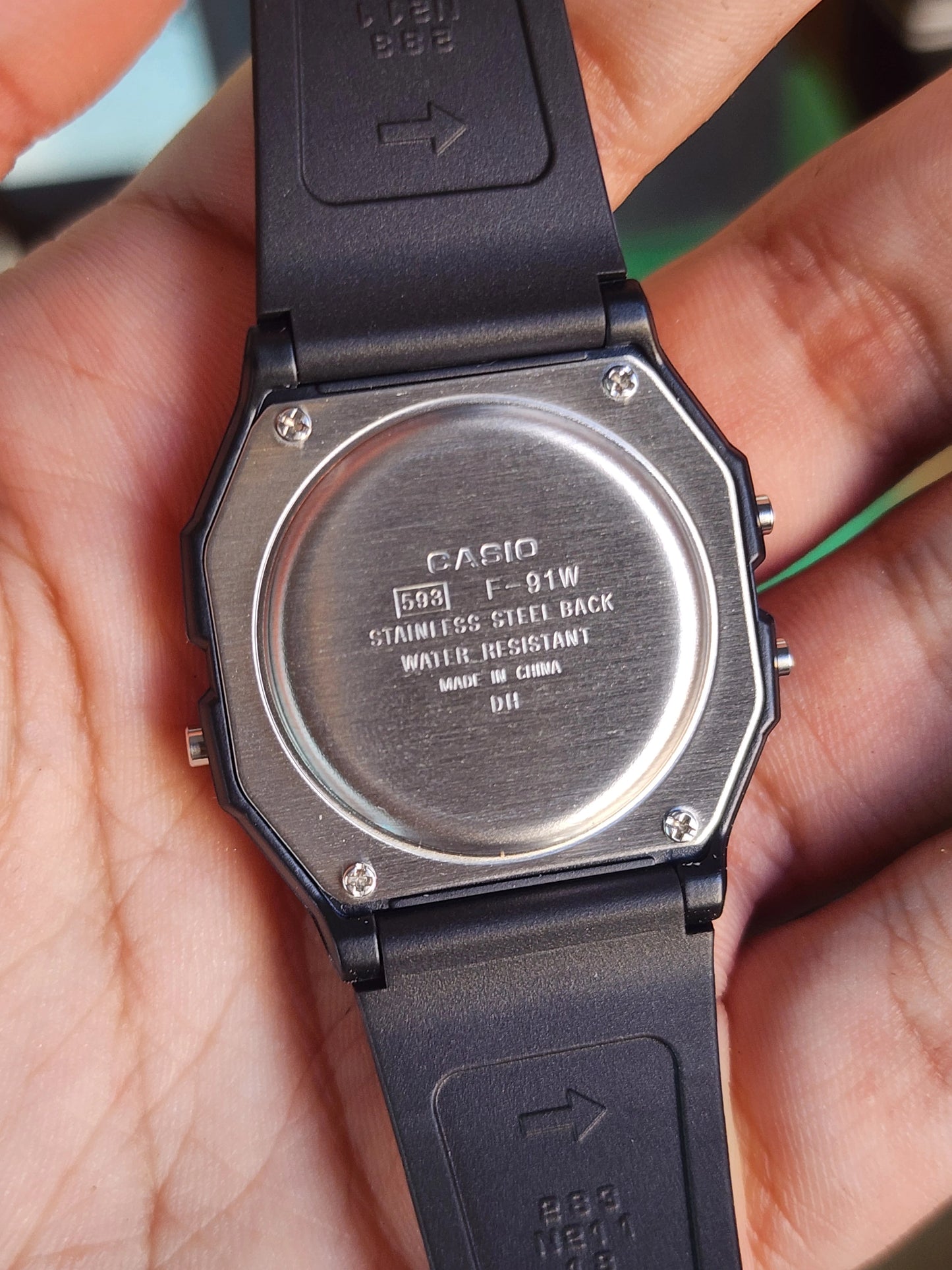 Casio f91 black blue touch