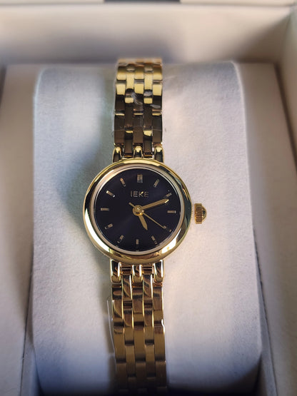 Ieke women round blue dial
