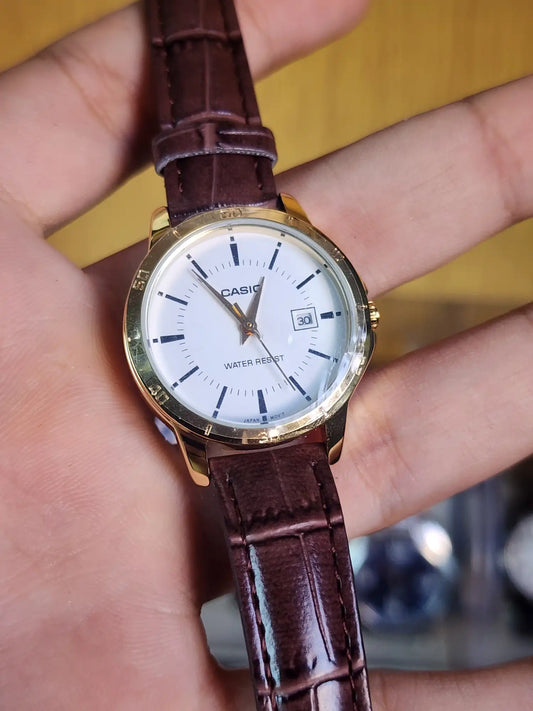 Casio women LTP v004 leather