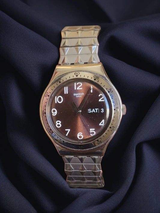 Swatch limited chocolate dial serpent bracelet