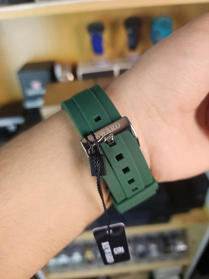Reward large green silicone strap