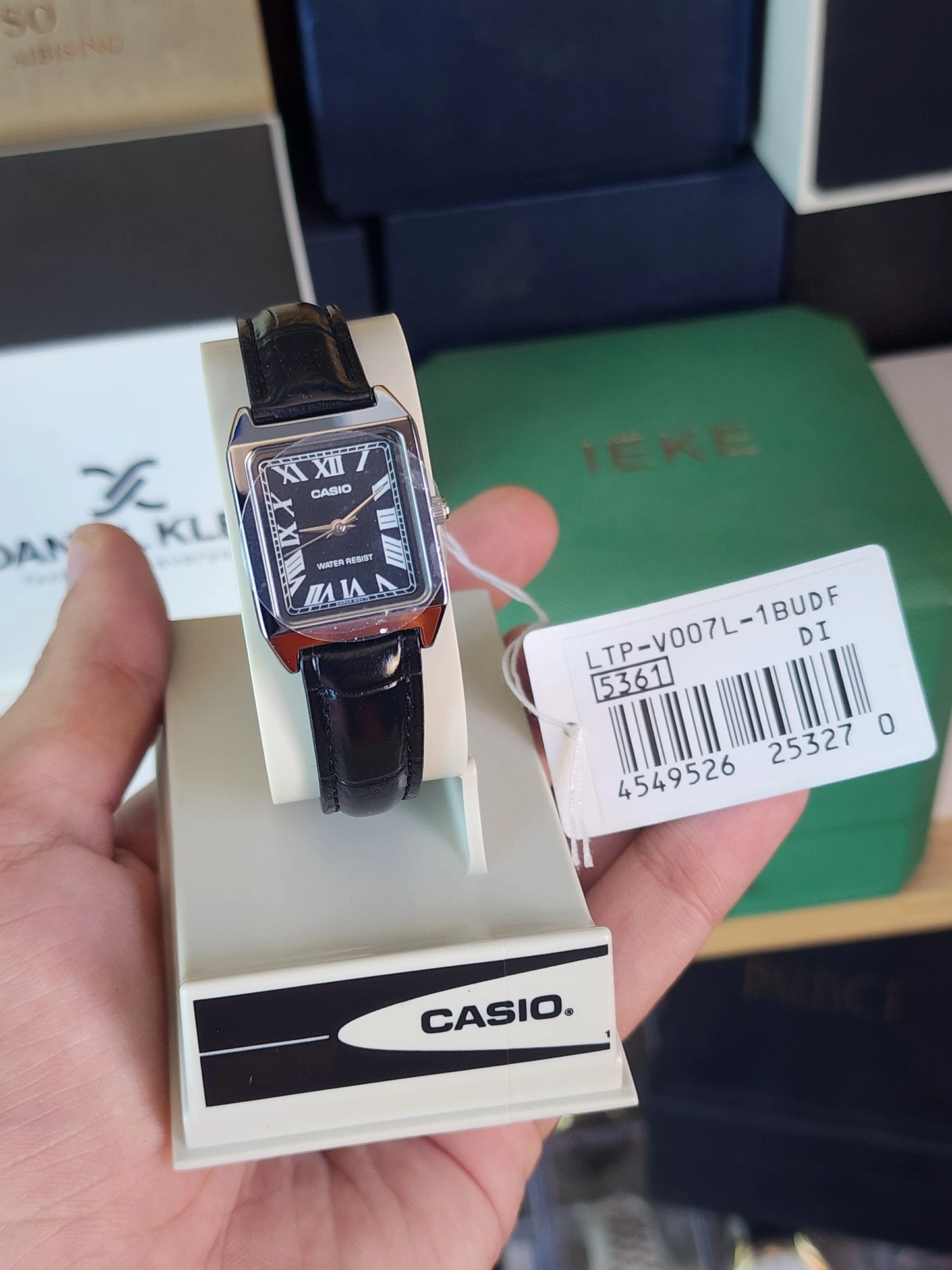Casio LTP 007 black leather women