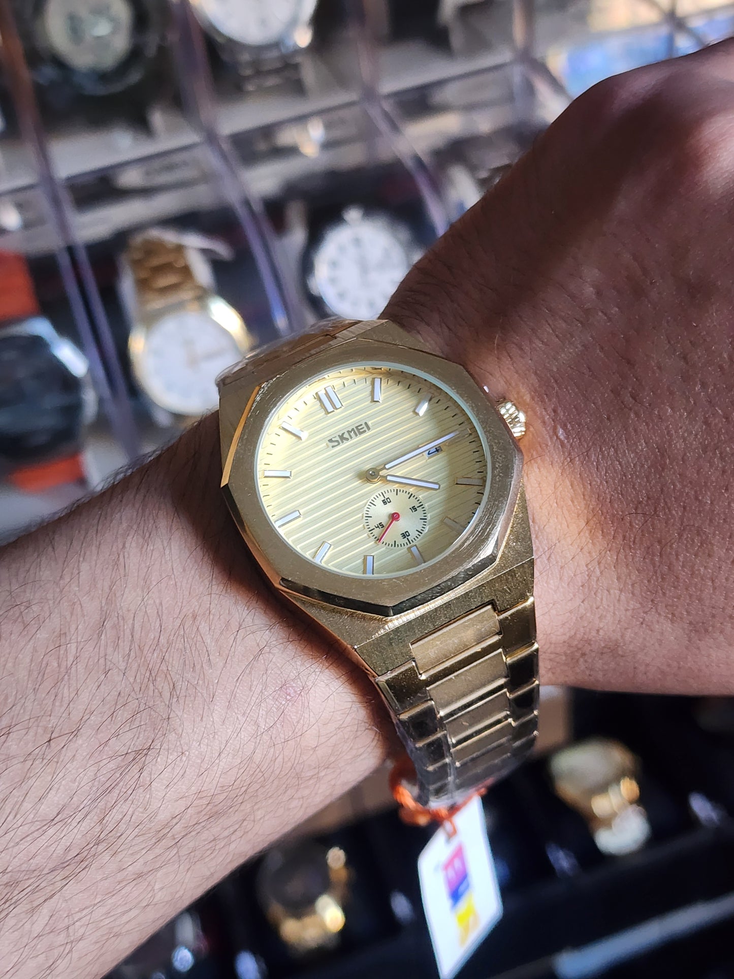 Skmei secondes separees full gold