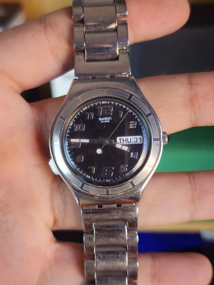 Swatch black dial daydate