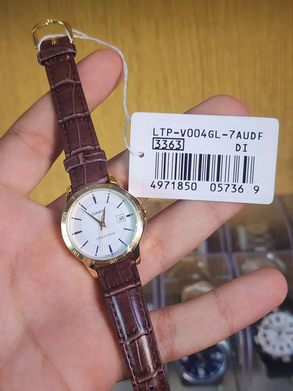 Casio women LTP v004 leather
