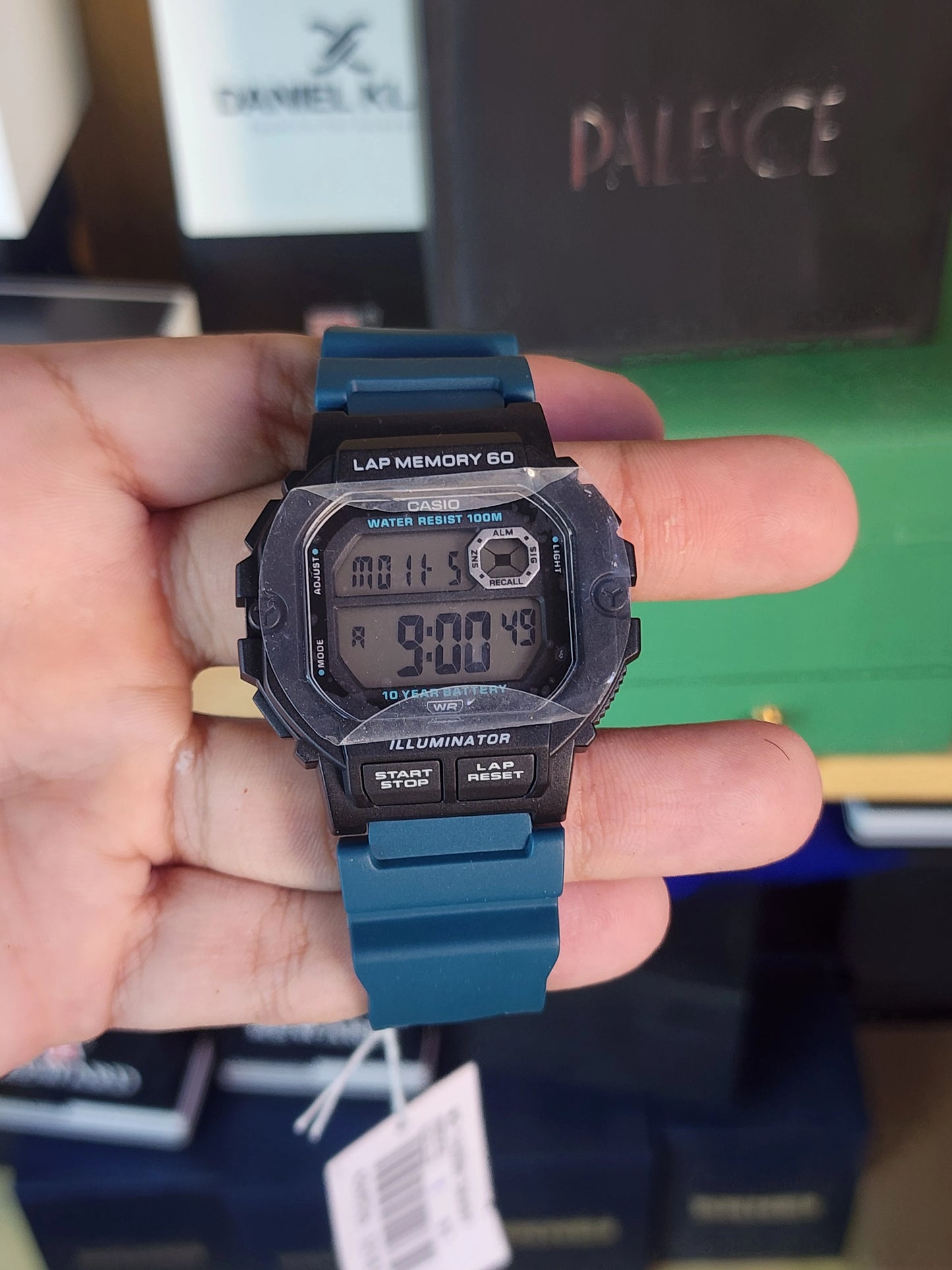 Casio WS 1400 neon strap