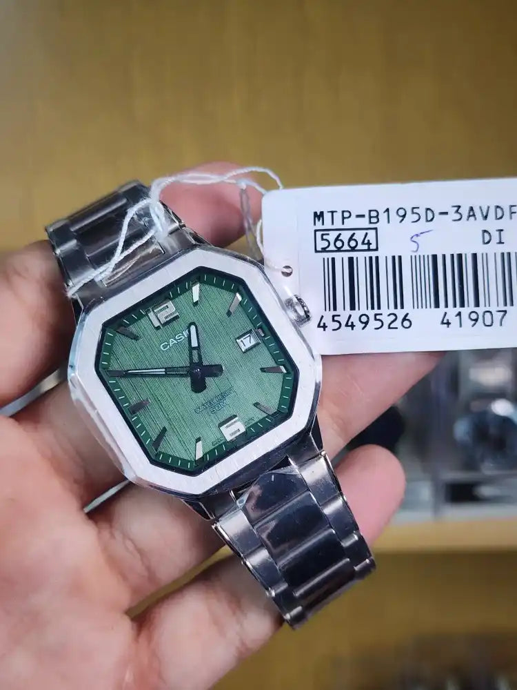 Casio mtp b195 green square
