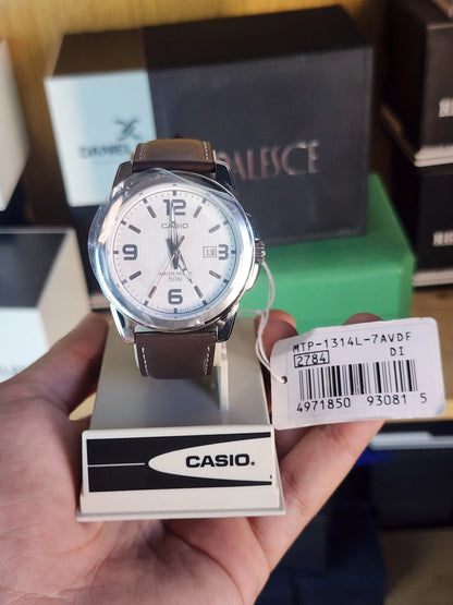 Casio mtp 1314 brown leather