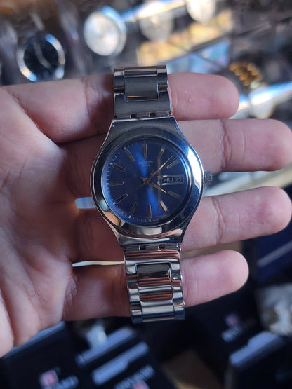 Swatch blue dial irony