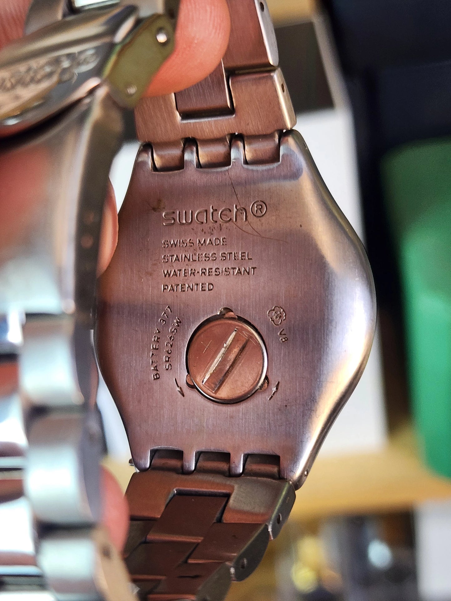 Swatch large vintage white numbers