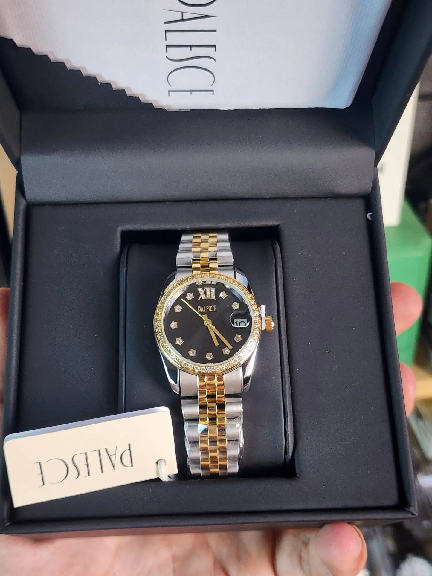 Palesce women black diamond dial