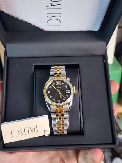 Palesce women black diamond dial
