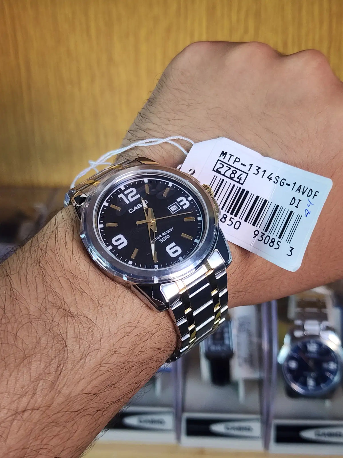 Casio 1314 two tone black dial