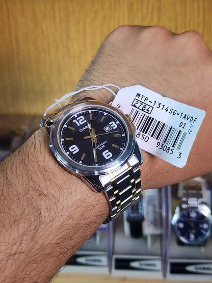 Casio 1314 two tone black dial