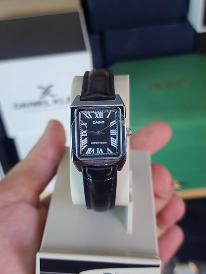 Casio LTP 007 black leather women