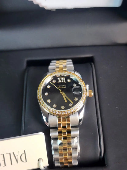 Palesce women black diamond dial