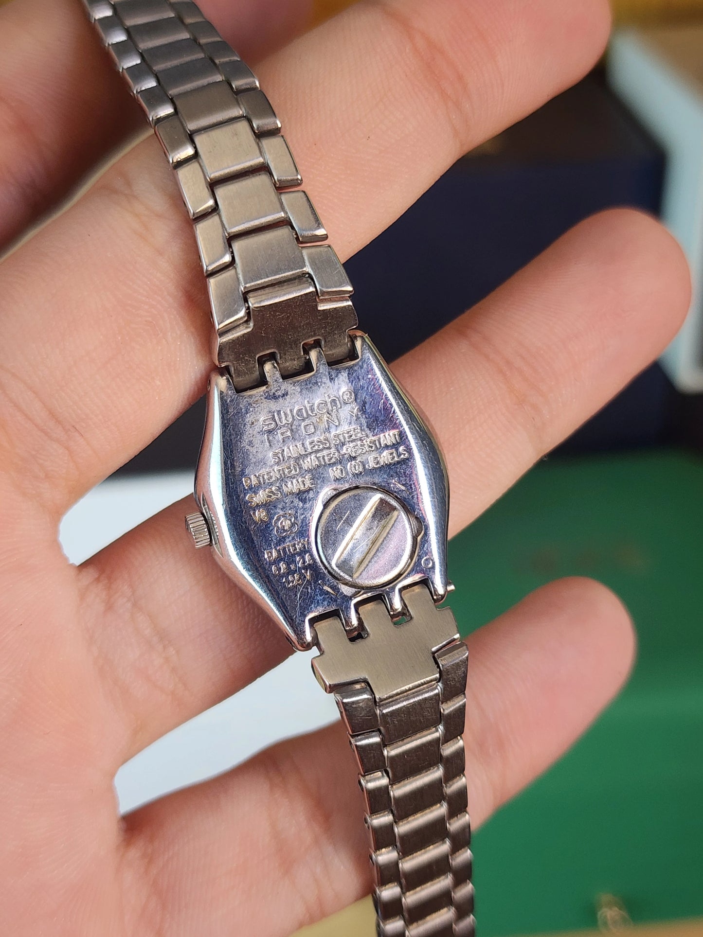 Swatch black dial diamond