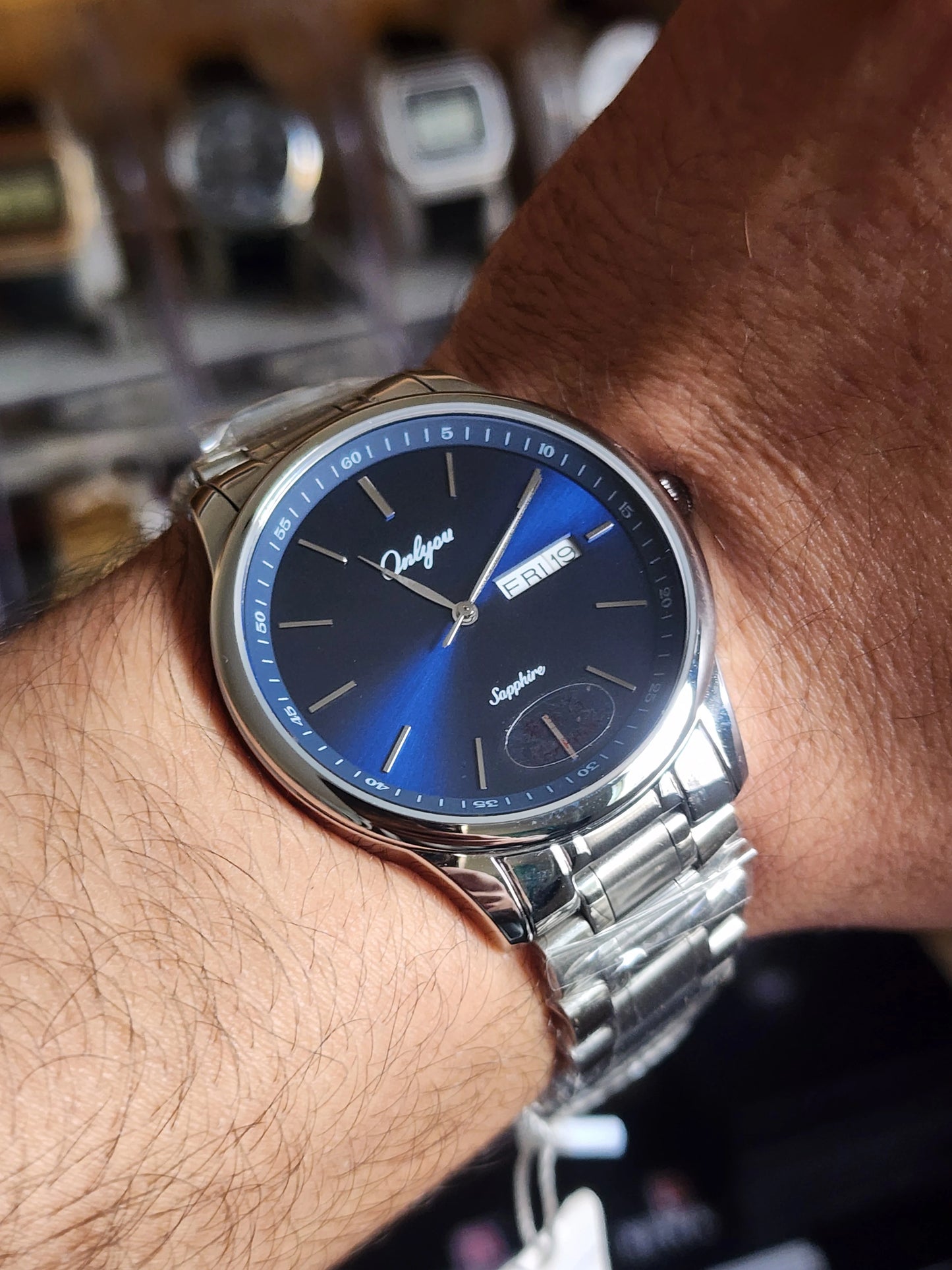 Onlyou bleu dial daydate