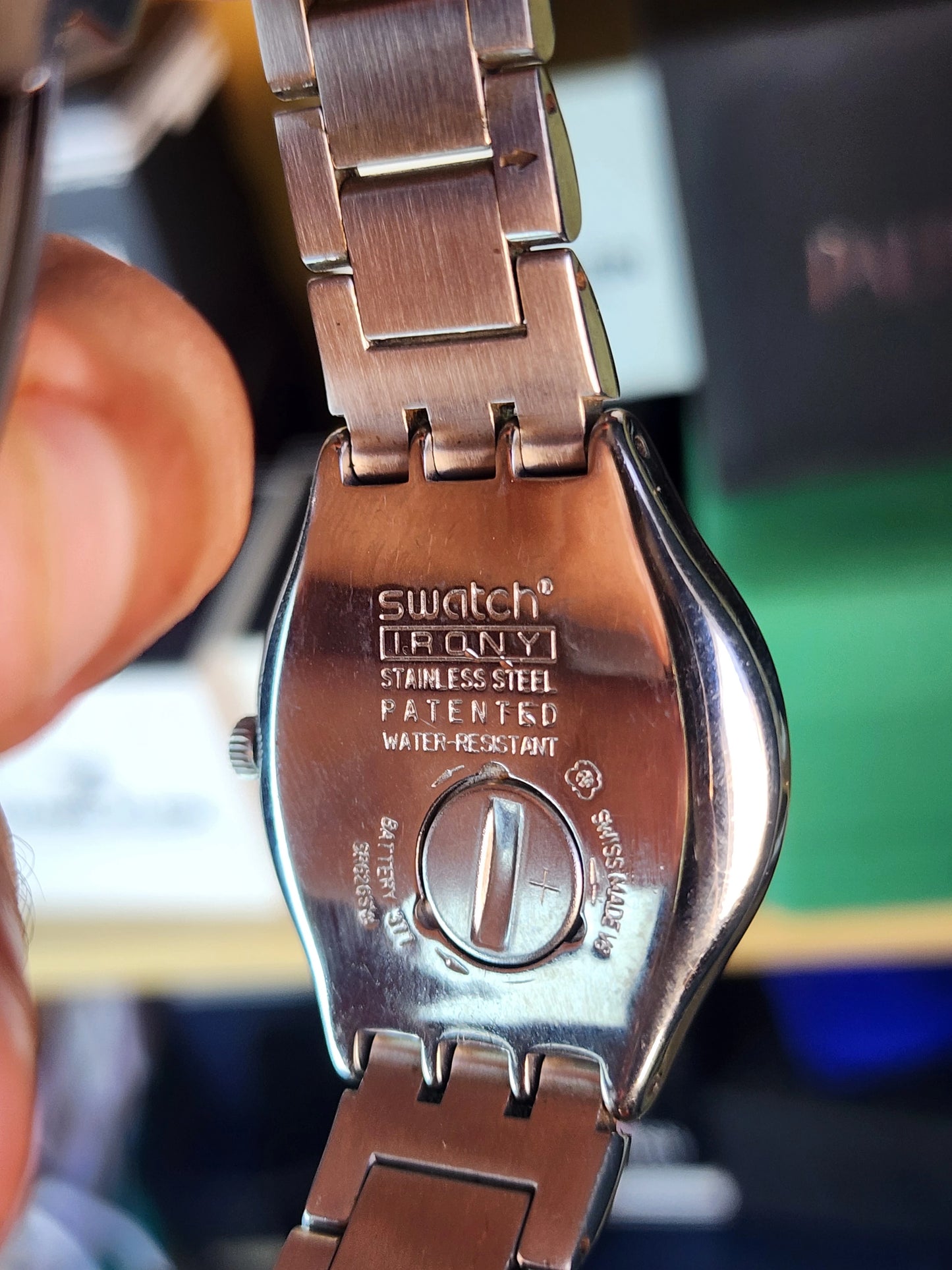 Swatch original white numbers
