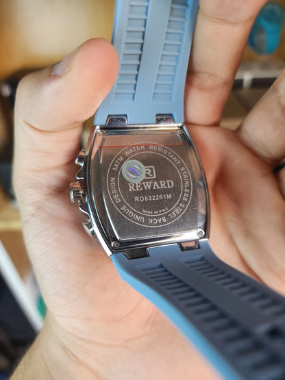Reward large ice blue silicone strap