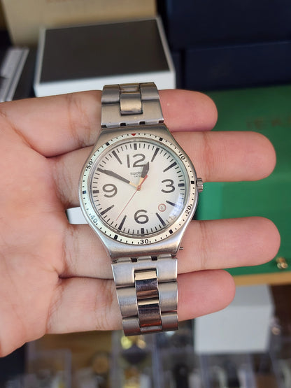 Swatch large vintage white numbers