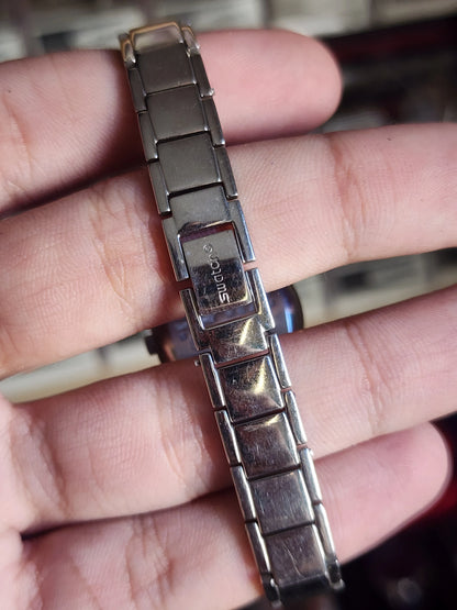 Swatch flower bracelet black pearl