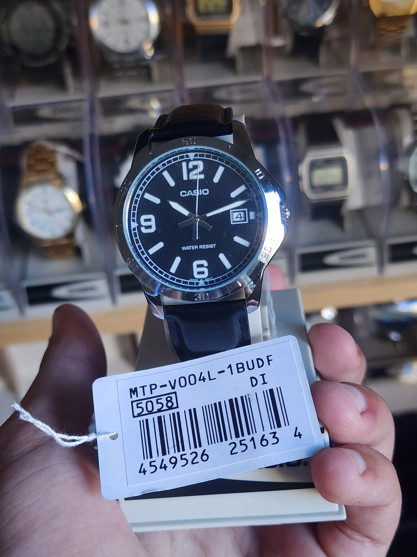 Casio original mtp v004 leather full black