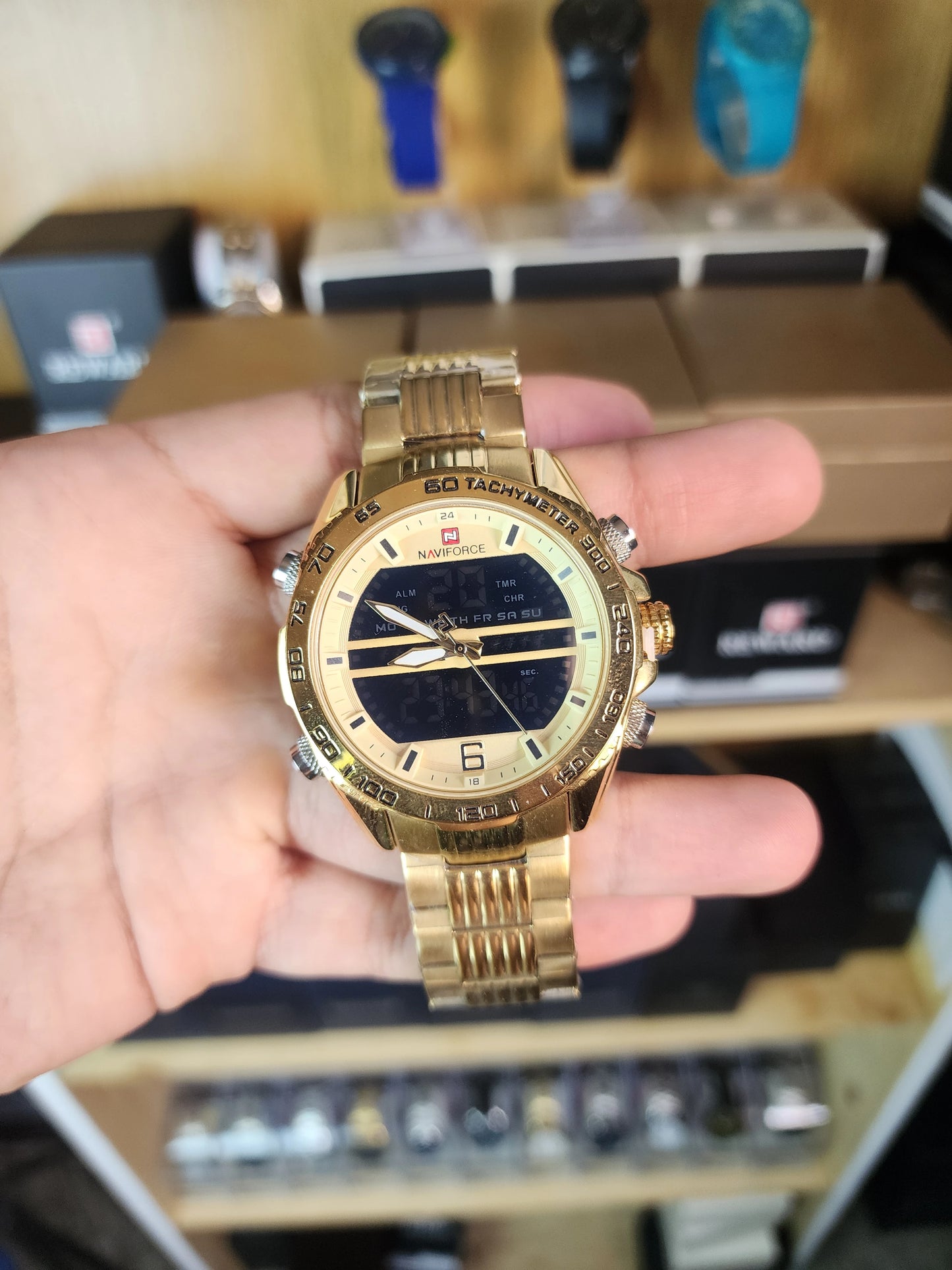 NAVIFORCE full gold double mode