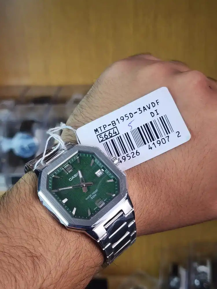 Casio mtp b195 green square