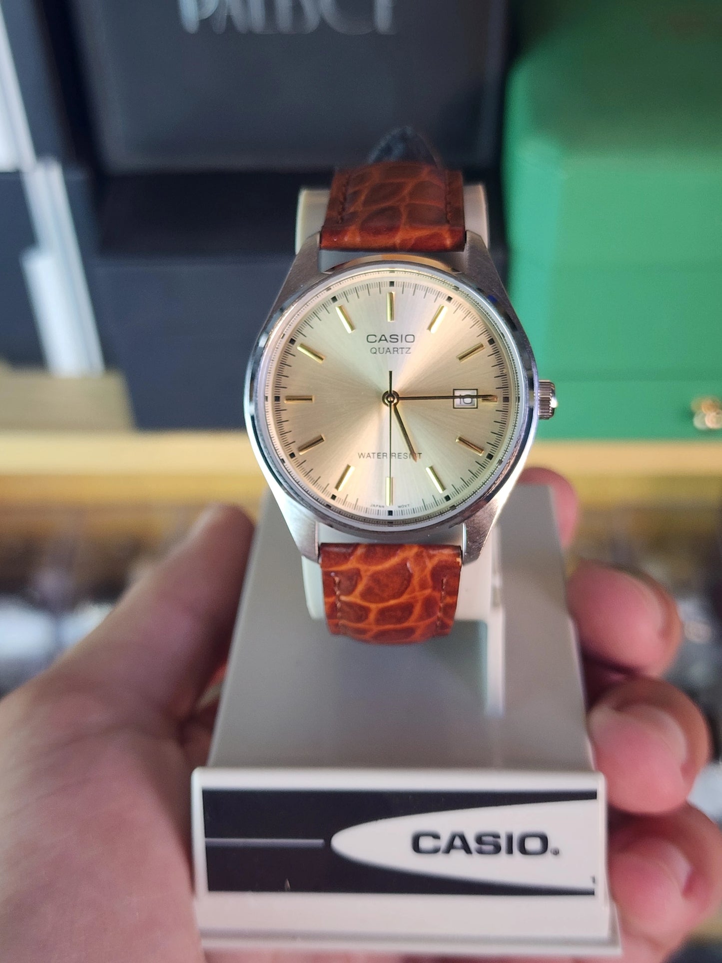 Casio MTP 1174 croco rare