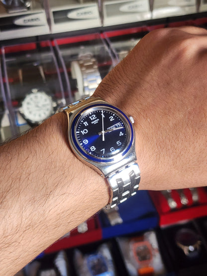 Swatch irony blue dial