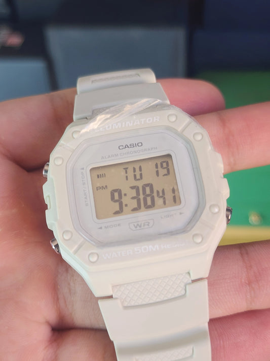 Casio W218 white