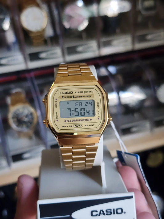 Casio A168 gold