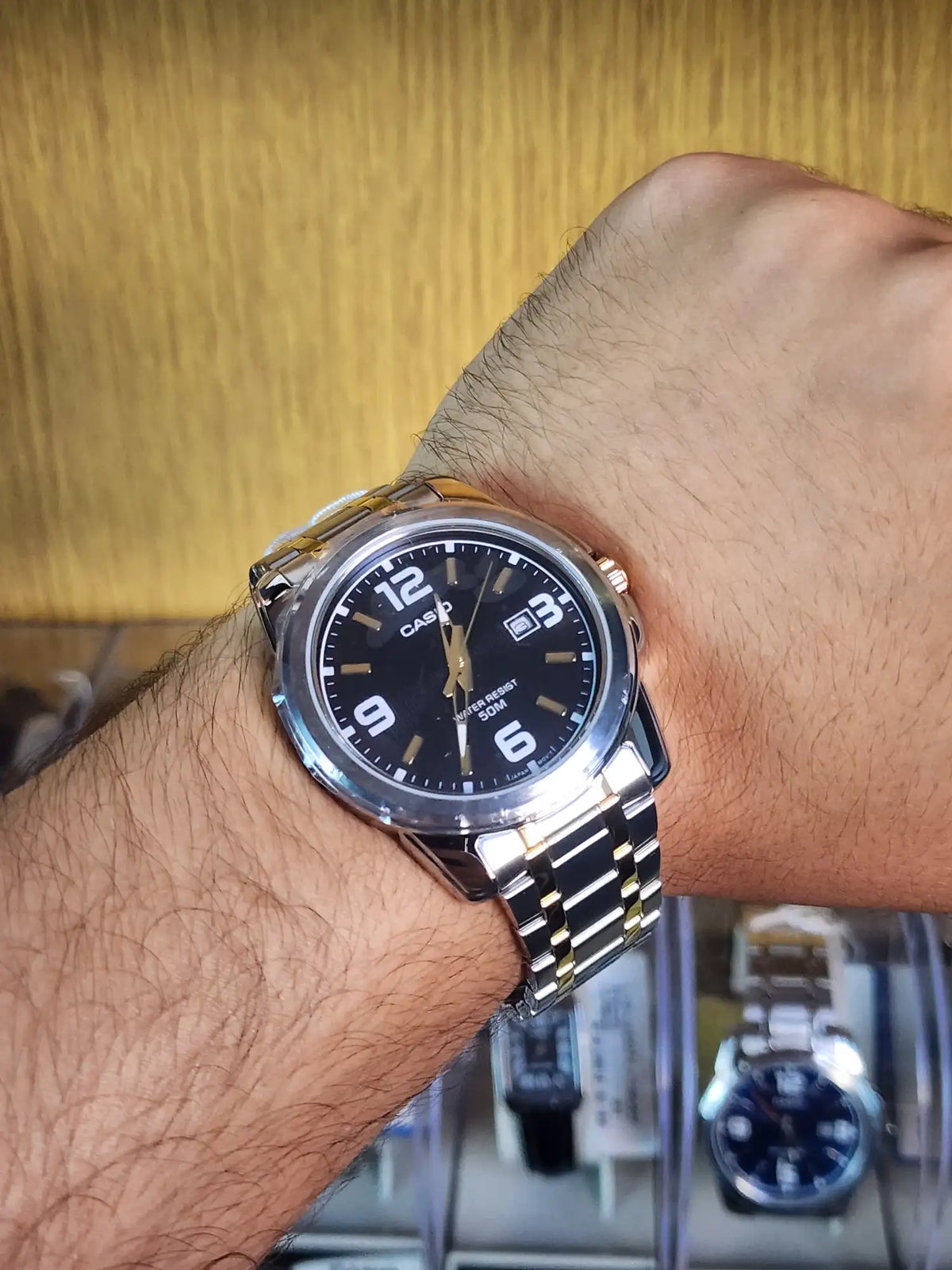 Casio 1314 two tone black dial