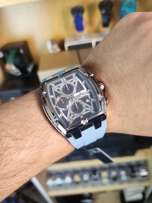Reward large ice blue silicone strap