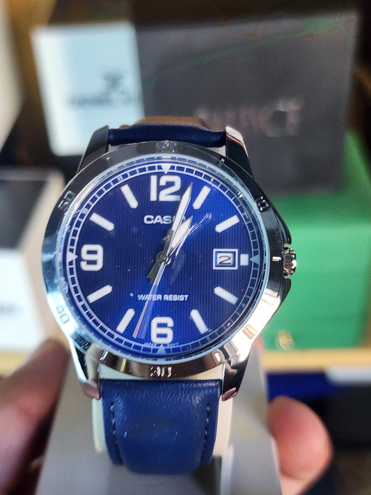 Casio mtp 004 leather blue