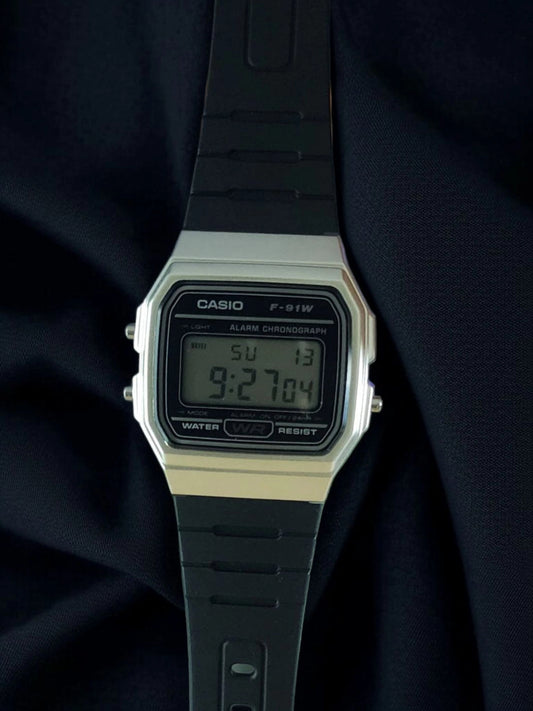 Casio original vintage silver silicone strap