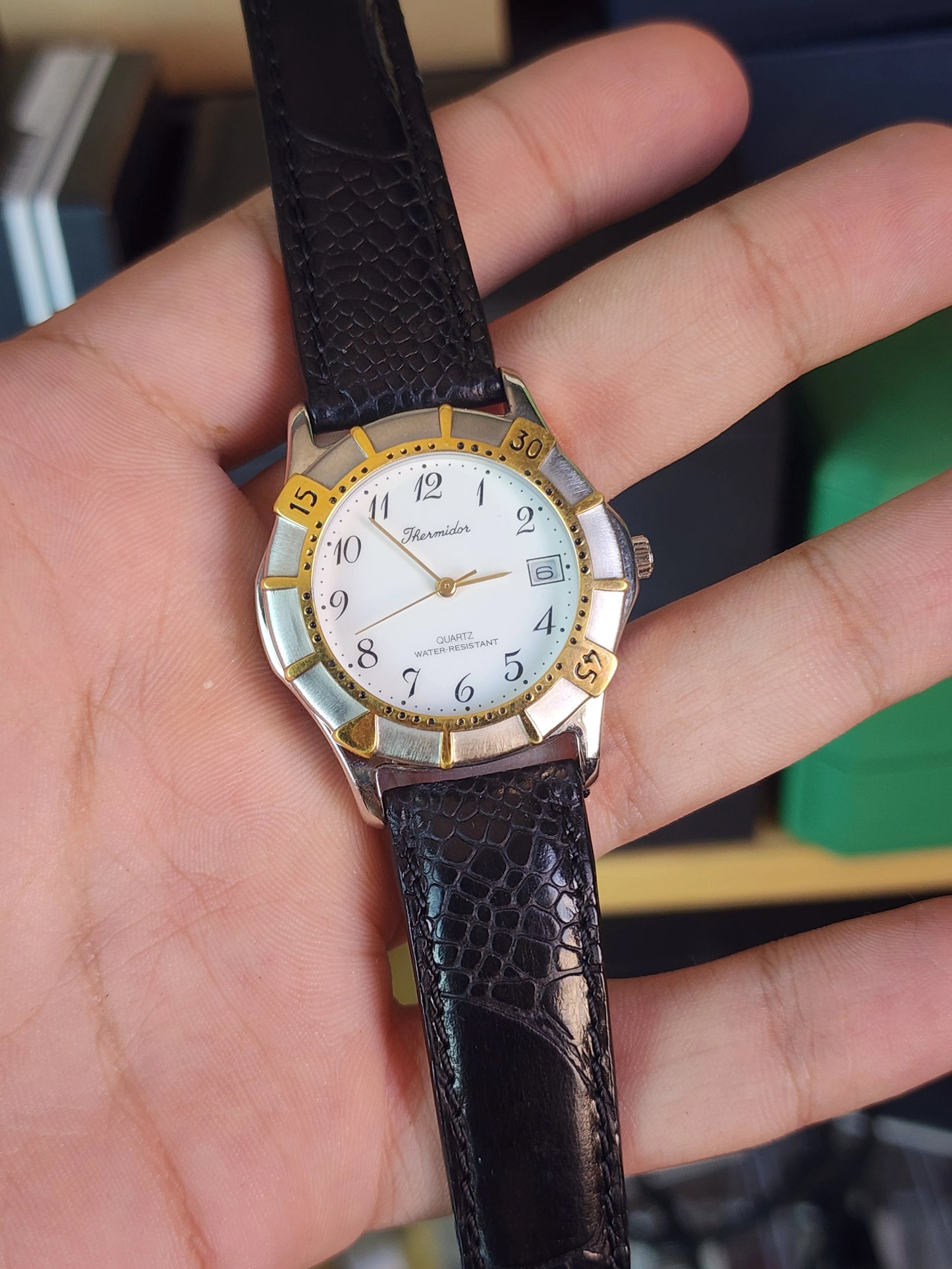 Thermidor black croco vintage