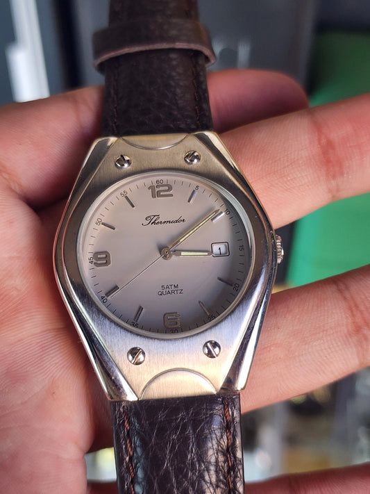 Thermidor ovale brown leather