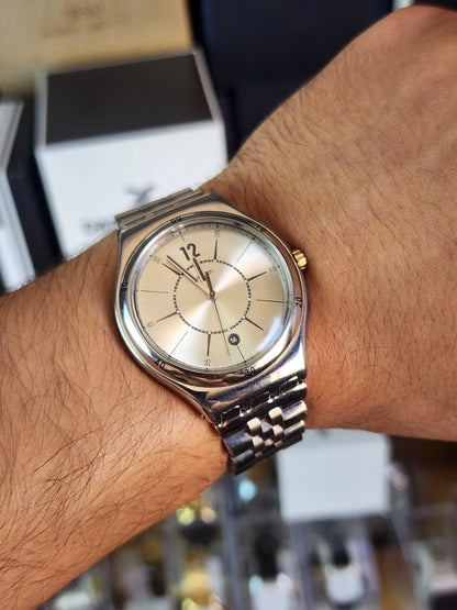 Swatch large light gold dial
