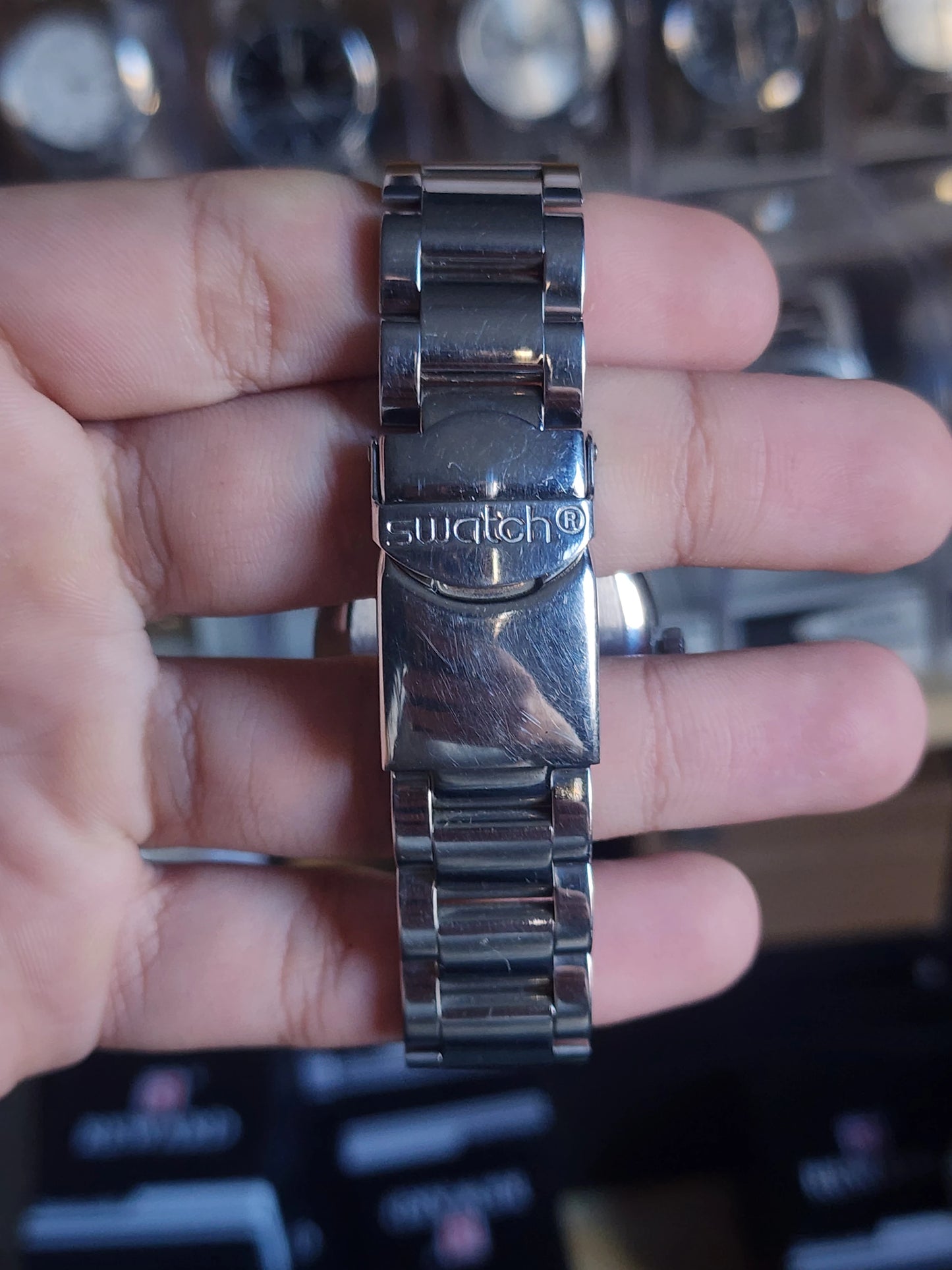 Swatch blue dial irony