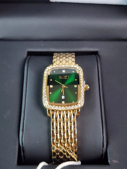 Palesce women rectangular green dial