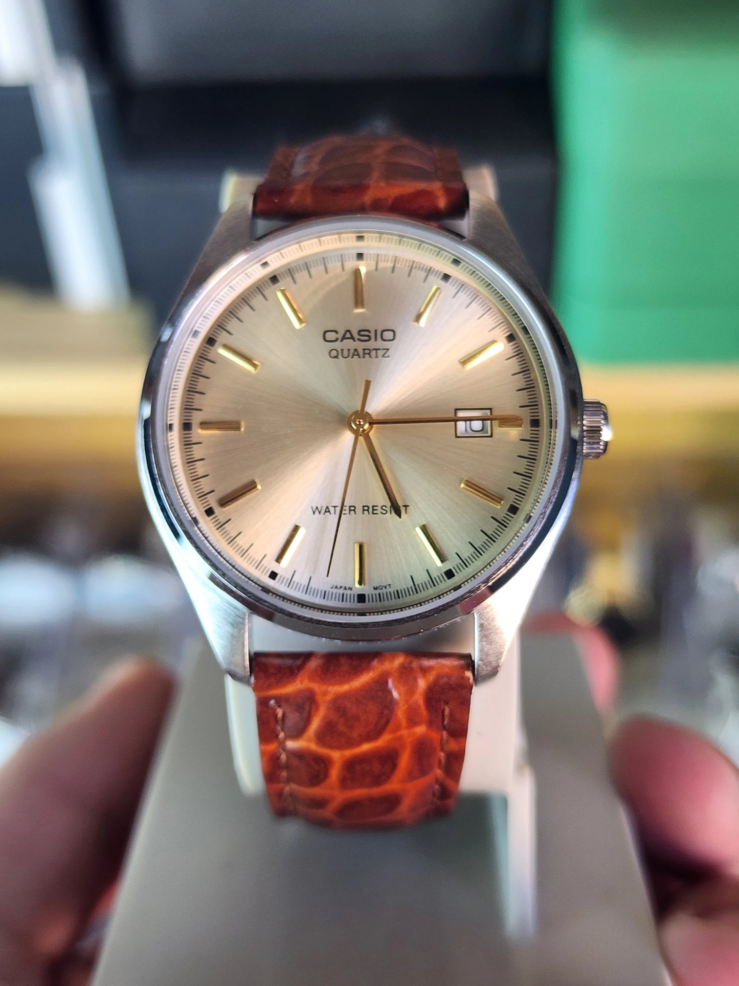 Casio MTP 1174 croco rare