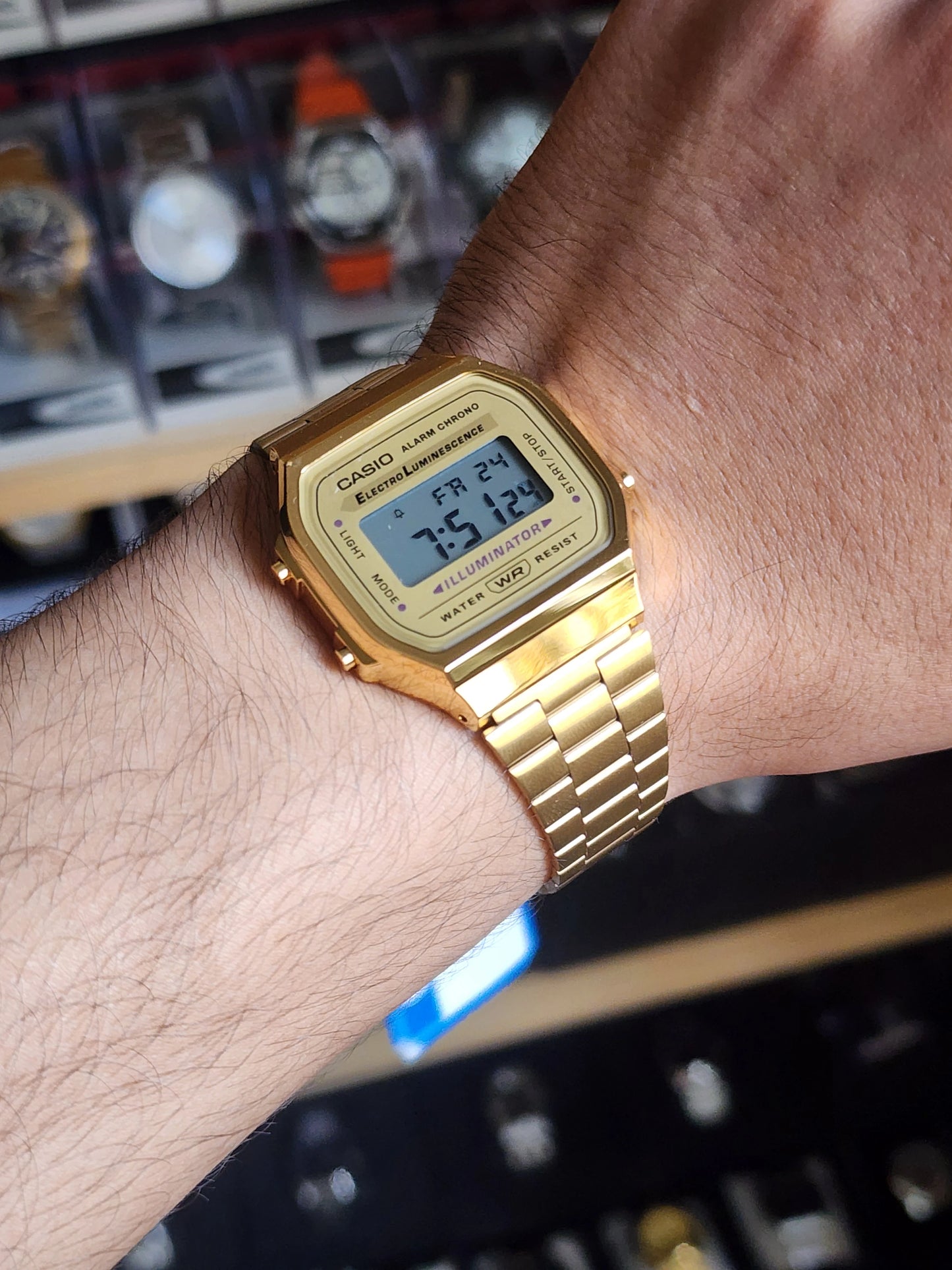 Casio A168 gold
