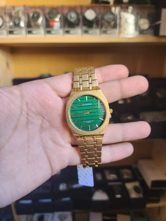 Curren vintage design green dial