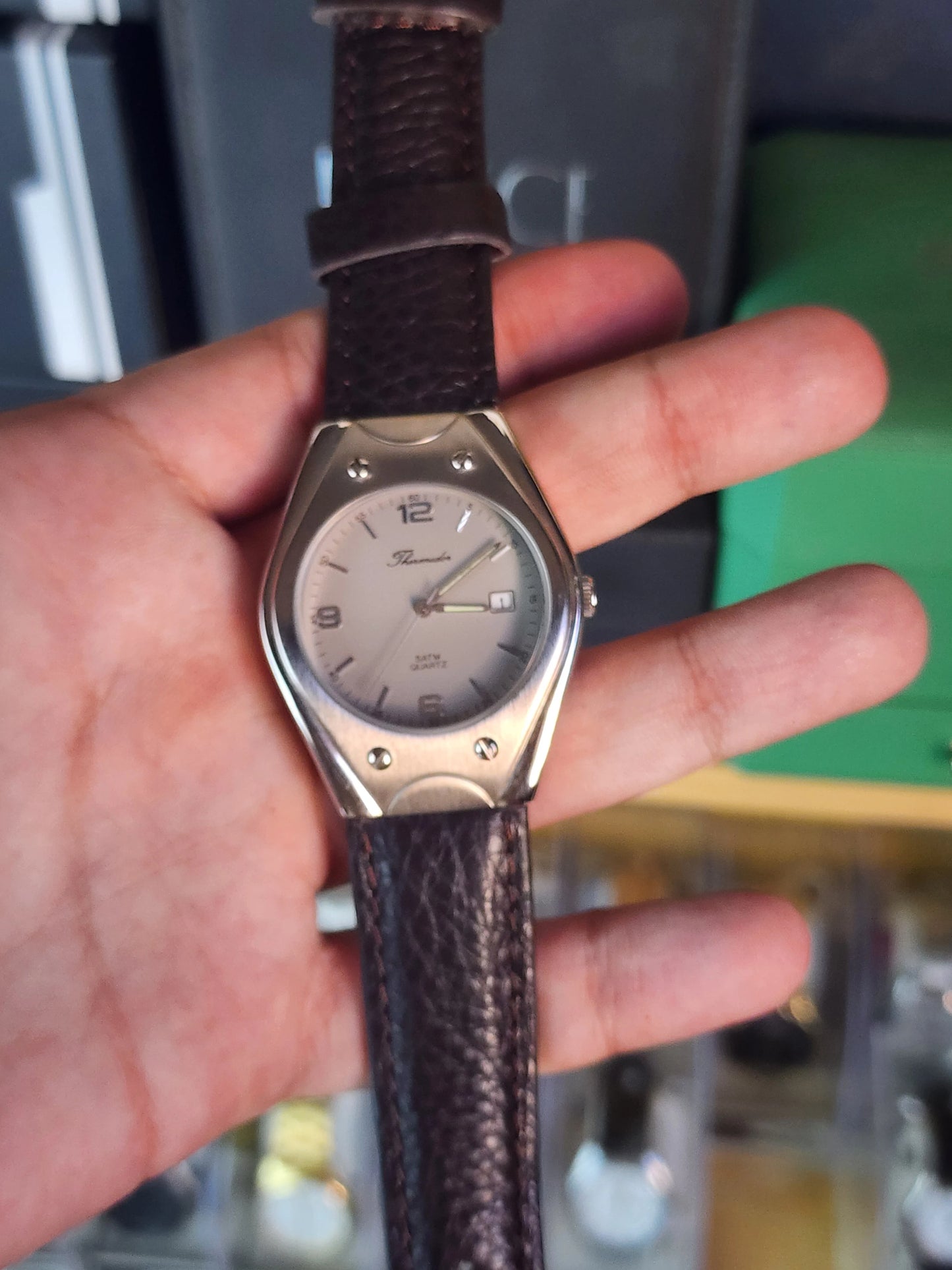 Thermidor ovale brown leather