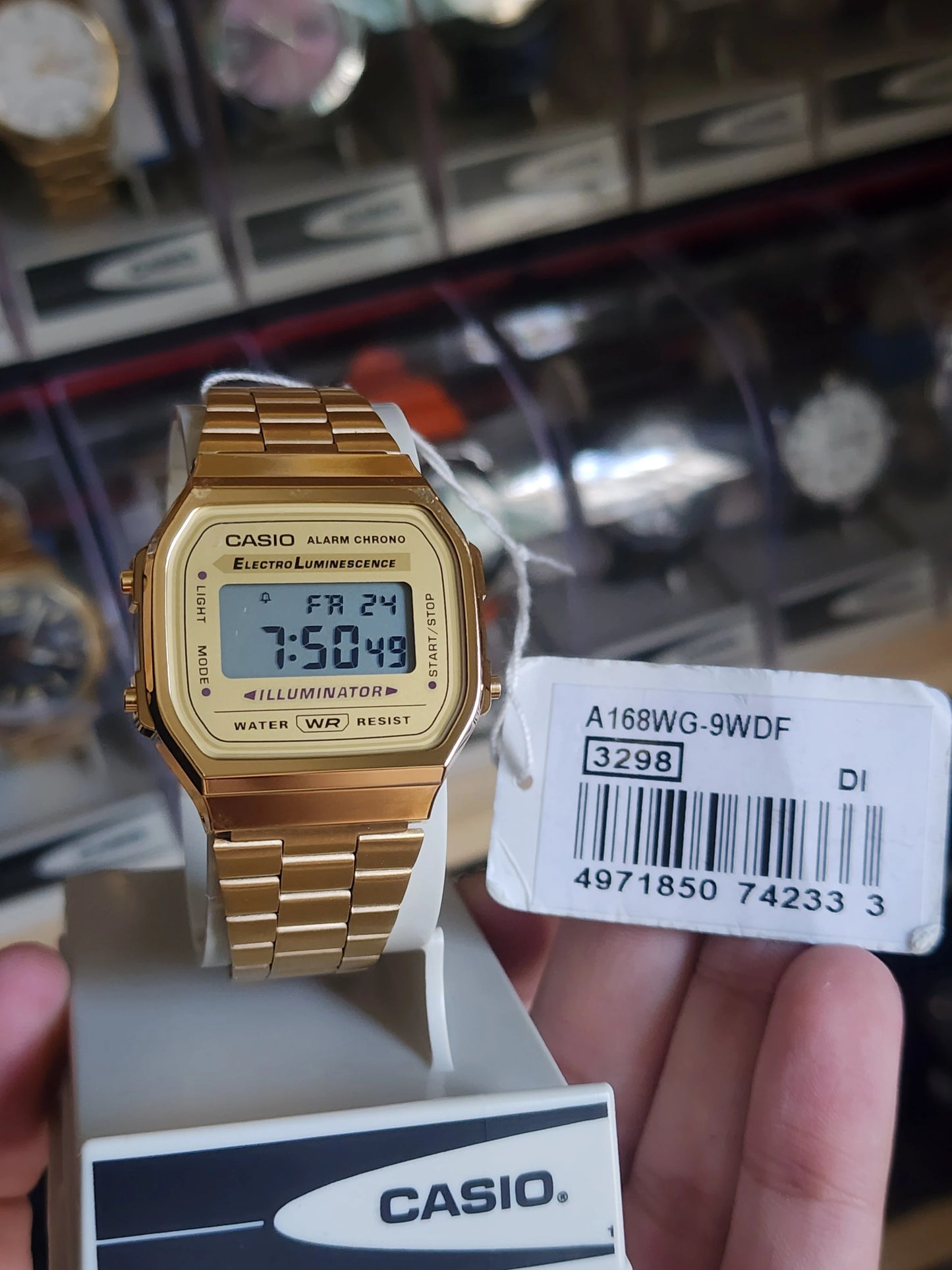 Casio A168 gold