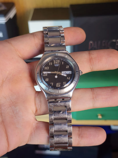 Swatch black dial daydate