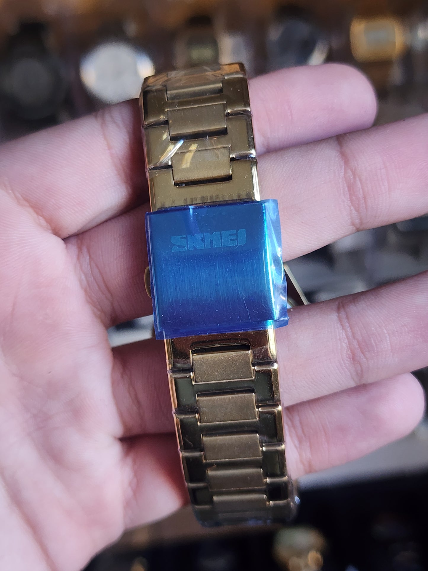 Skmei secondes separees full gold