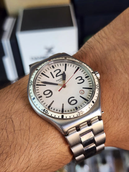 Swatch large vintage white numbers